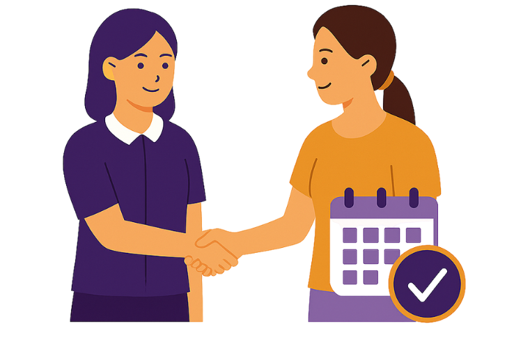 Interview and trial illustration